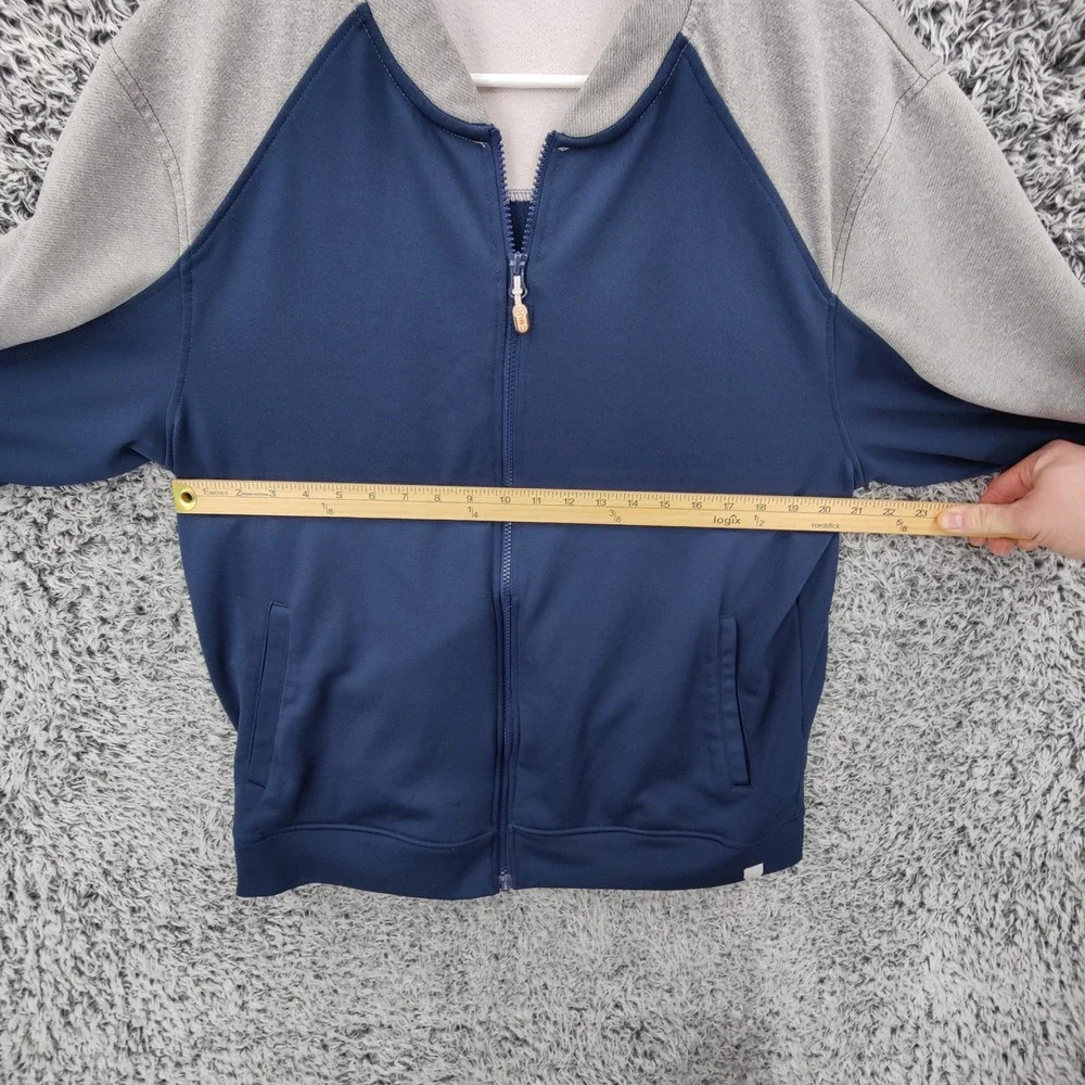 C-BUK by Cutter & Buck Mens Pop Fly Full Zip Jacket Large Blue Gray Colorblock